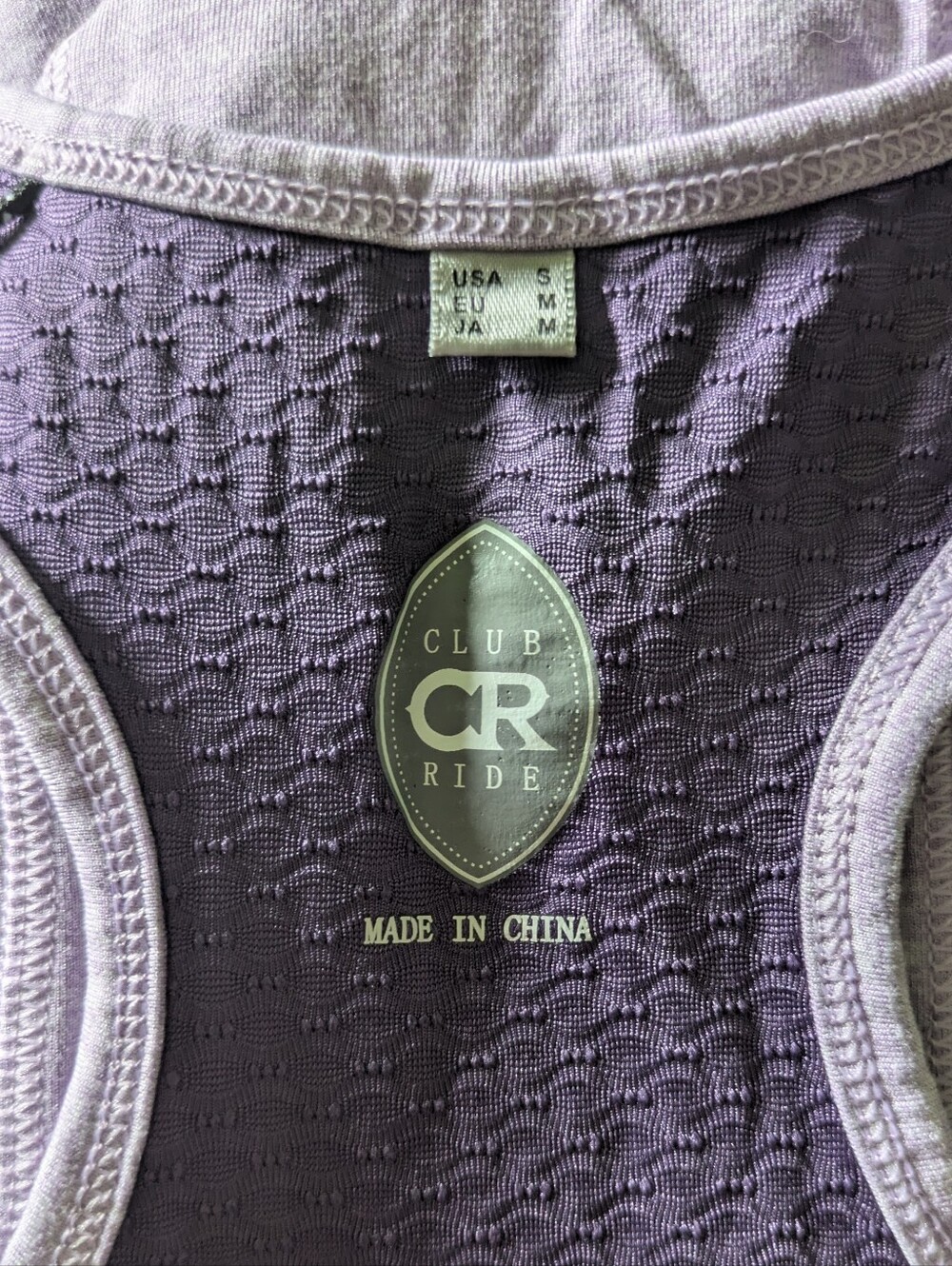 Club Ride Apparel Lavender Purple Racerback Tank - Picture 3 of 3